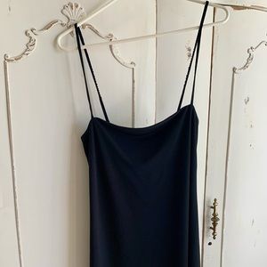JCrew black cocktail dress.